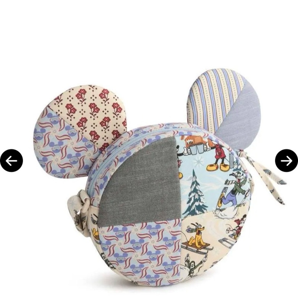 Vera Bradley Patchwork Mickey Mouse Ear Crossbody… - image 1